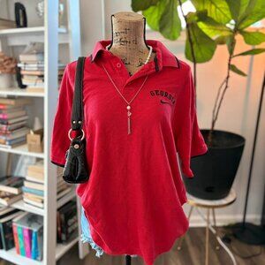 Red Vintage Nike Georgia Bulldogs Polo Shirt – Women’s Streetwear